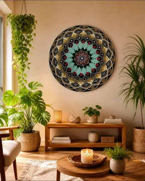 Mandala da Prosperidade e Saúde-personalizada 80 cm
