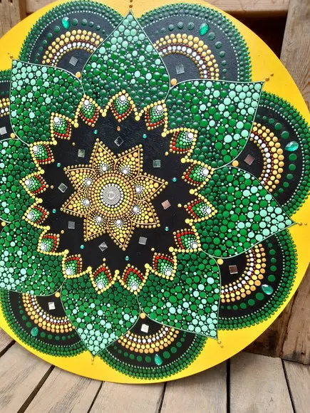 Mandala da saúde e otimismo 50cm