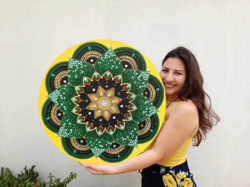 Mandala da saúde e otimismo 60cm