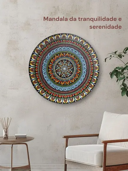 Mandala da Tranquilidade e Serenidade 60cm