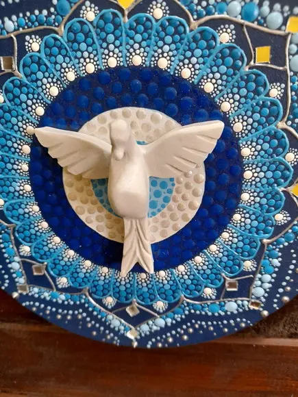 Mandala Divino Espírito Santo 20cm