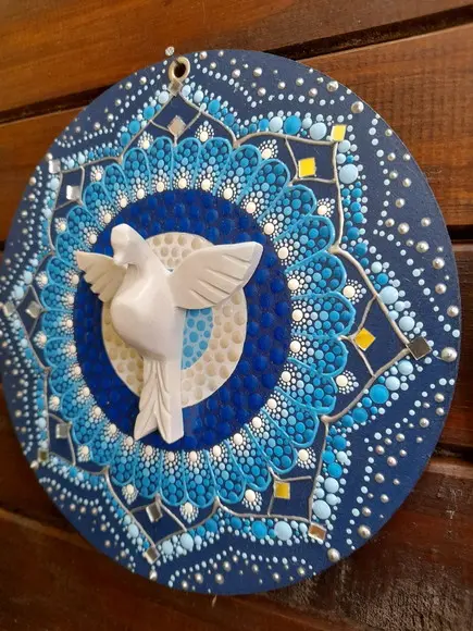 Mandala Divino Espírito Santo 20cm