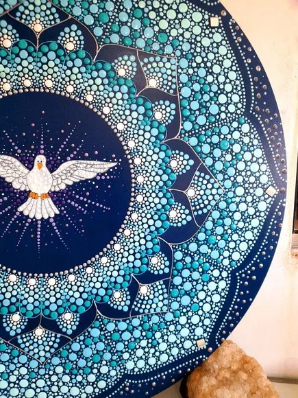 Mandala Divino Espírito Santo 40cm