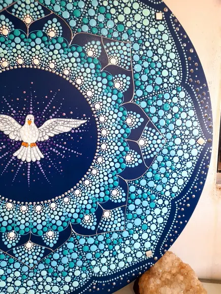 Mandala Divino Espírito Santo 40cm