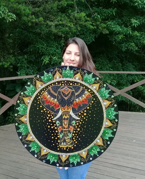 Mandala Elefante 60cm