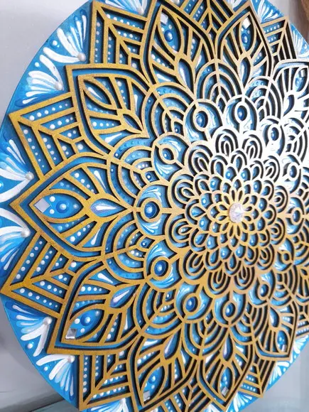 Mandala Energia Espiritual 30 cm - com Aplique 3d