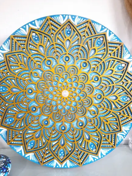 Mandala Energia Espiritual 30 cm - com Aplique 3d