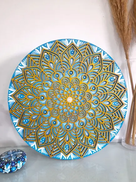 Mandala Energia Espiritual 30 cm - com Aplique 3d