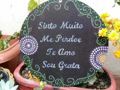 Mandala Hooponopono 20cm de Diâmetro