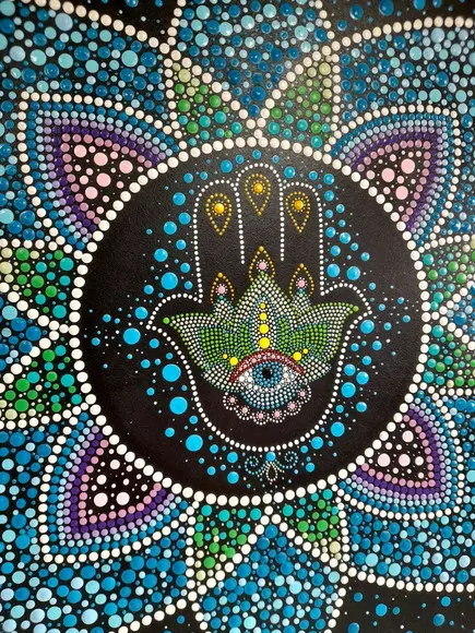 Mandala Mão de Fátima /hamsá 60cm