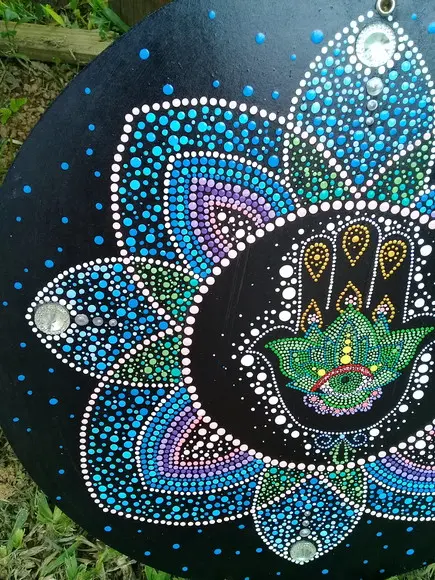 Mandala Mão de Fátima 35cm