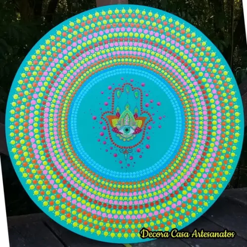 Mandala Mão de Fátima 35cm