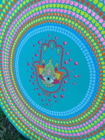 Mandala Mão de Fátima 35cm