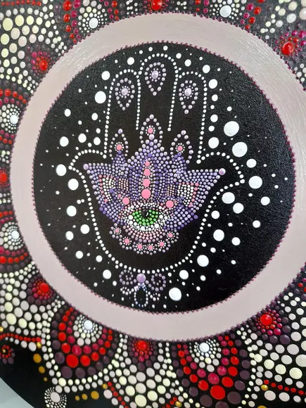 Mandala Mão de Fátima 40cm