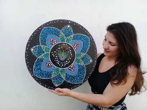 Mandala Mão de Fátima 50cm