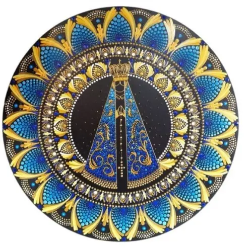 Mandala Nossa Senhora de Aparecida 30cm