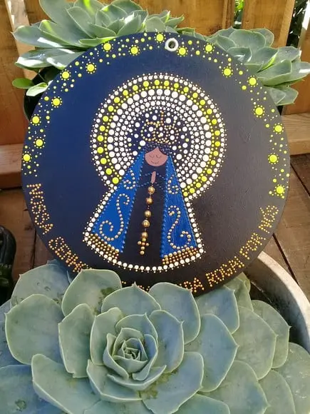 Mandala Nossa Senhora de Aparecida 30cm