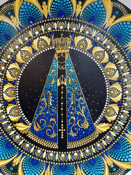 Mandala Nossa Senhora de Aparecida 50cm