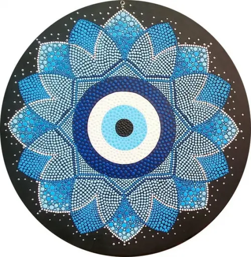 Mandala Olho Grego "40 cm em mdf