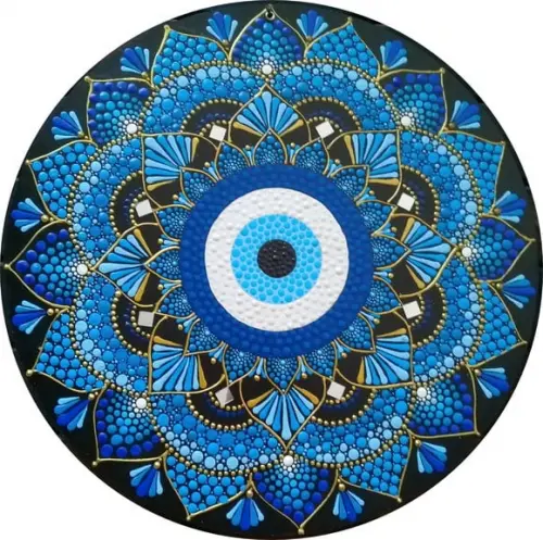 Mandala Olho Grego "40 cm em mdf