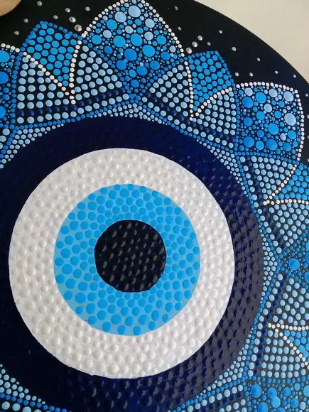 Mandala Olho Grego 40 cm em mdf
