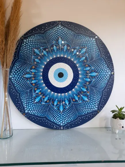 Mandala Olho Grego 60 cm em mdf