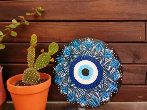 Mandala Olho Grego 20cm