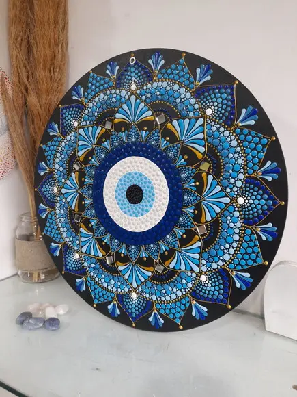 Mandala Olho Grego 35cm