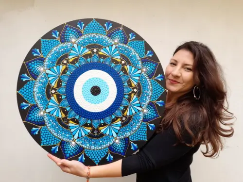 Mandala Olho Grego 60 cm