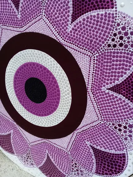 Mandala Olho Grego Bordô 40 cm