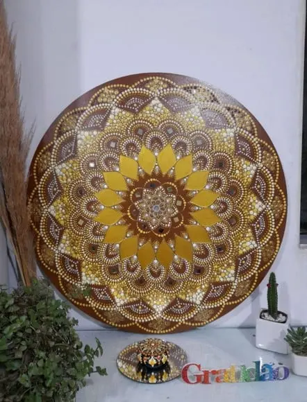 Mandala Prosperidade e Felicidade 50cm