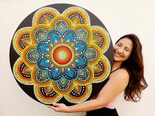 Mandala Personalizada 80cm Luz e Energia