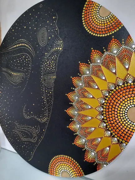 Mandala Rosto de Buda 50cm