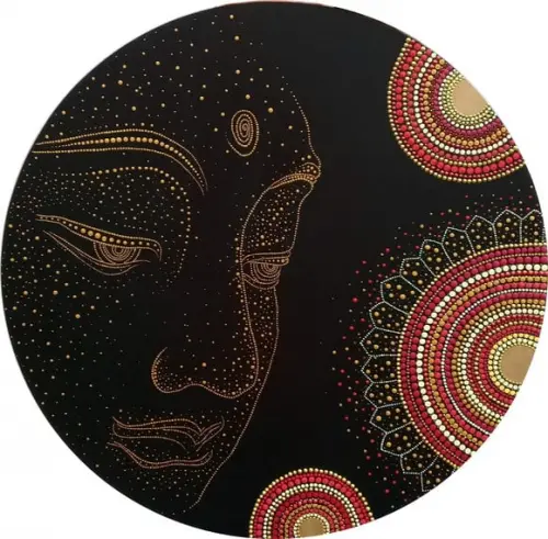 Mandala Rosto de Buda 60cm