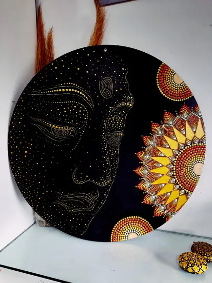 Mandala Rosto de Buda 60cm