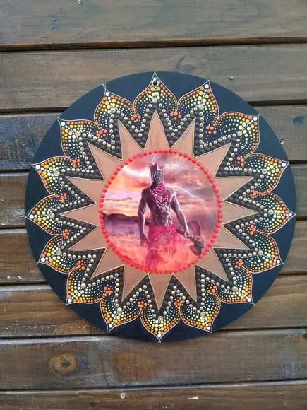 Mandala Xangô 30cm