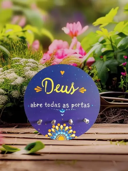 Porta-chaves "deus Abre Todas Asportas" 20cm