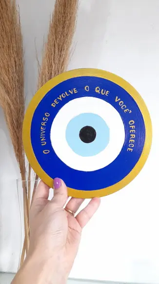 Placa Decorativa Olho Grego 20cm