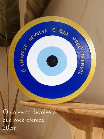 Placa Decorativa Olho Grego 20cm