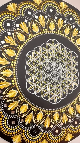 Trio Mandalas Flor da Vida- Móbile Gigante 60cm+50cm+40cm