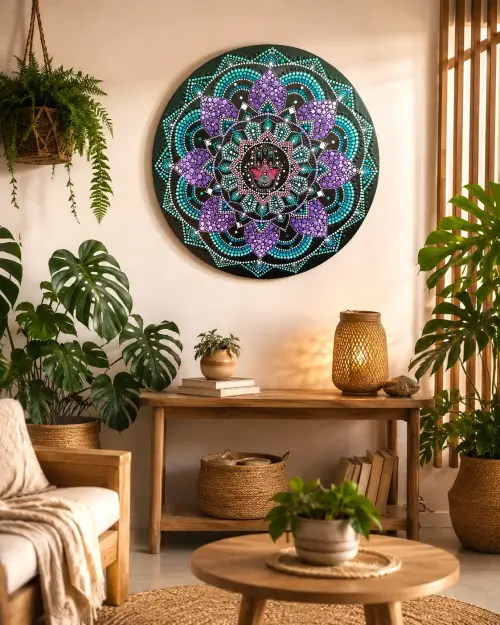 Mandala Mão de Fátima 50cm