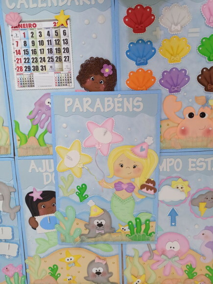 Kit Decoração Sala de Aula Tema Sereia