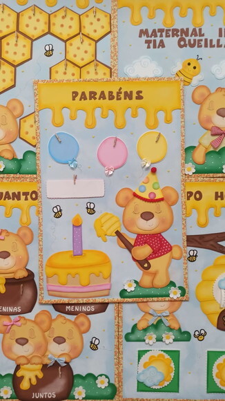 Kit Decoração Sala de Aula Tema Ursinhos