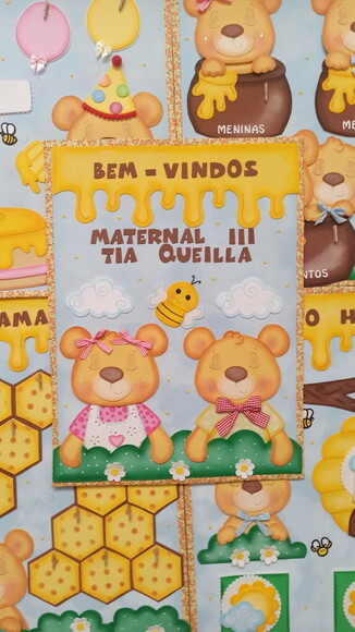 Kit Decoração Sala de Aula Tema Ursinhos