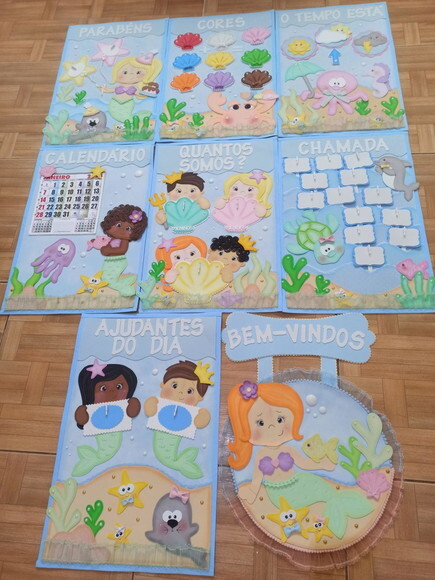 Kit Decoração Sala de Aula Tema Sereia