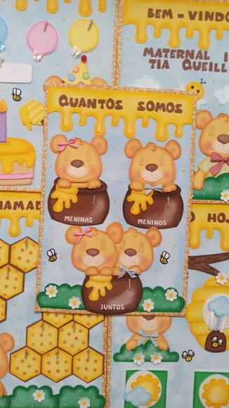 Kit Decoração Sala de Aula Tema Ursinhos