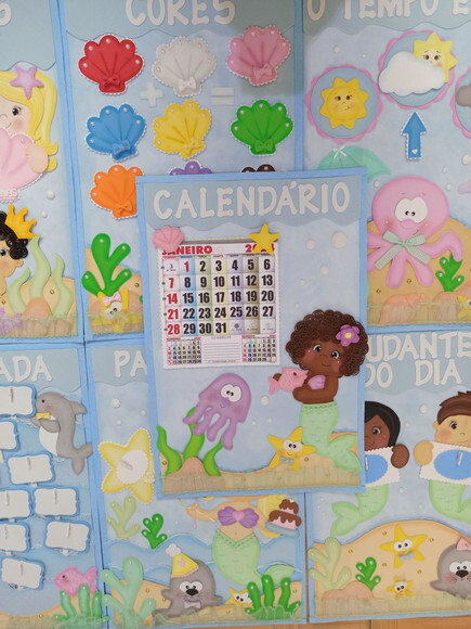 Kit Decoração Sala de Aula Tema Sereia