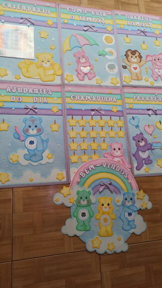 Kit Decoração Sala de Aula Tema Ursinhos Carinhosos