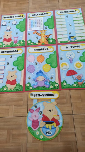 Kit para Decoração de Sala de Aula Ursinho Pooh