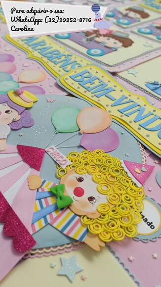 Kit para Decoração de Sala de Aula: Circo - 8 Painéis